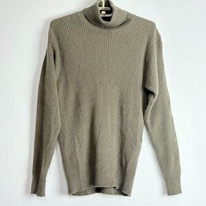 Vintage Neiman Marcus Exclusive 100% Cashmere Ribbed Sweater Women’s Med. Green